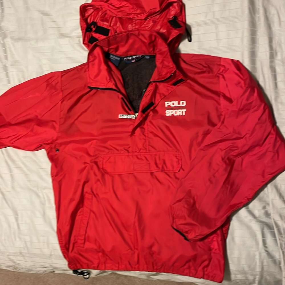 Polo by Ralph Lauren Women's Red Windbreaker Jacket